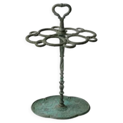 Porte-parapluies vintage en laiton des années 1930, design sculptural en forme de serpent