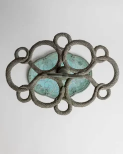 Porte-parapluies vintage en laiton des années 1930, design sculptural en forme de serpent