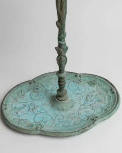 Porte-parapluies vintage en laiton des années 1930, design sculptural en forme de serpent
