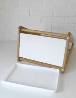 Porte-parapluie vintage de style scandinave, support en bois moderne du milieu du siècle