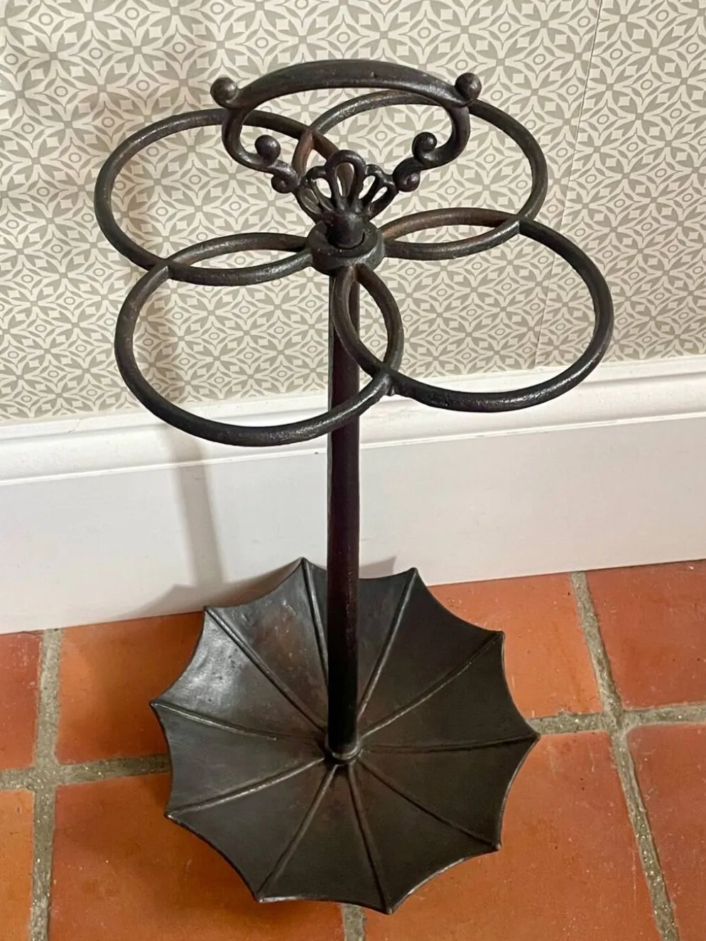 Porte-parapluie Vintage Ombrelle en Fer Forgé