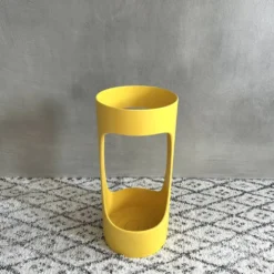 Porte-parapluie vintage par Schönbuch, support à parapluie jaune, pop art, vintage