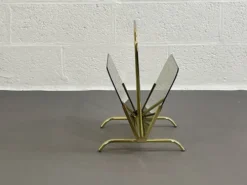Porte revue en laiton et verre