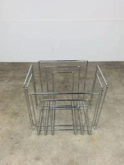 Porte revue en métal chromé par Willi Glaeser pour TMP années 80