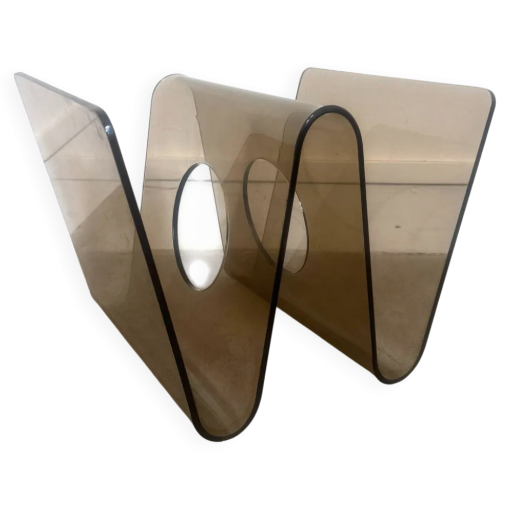 Porte revue en Plexiglas fumé Michel Dumas