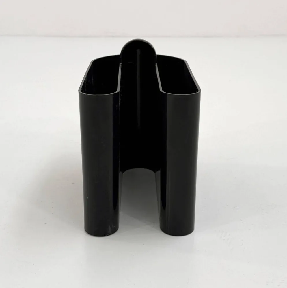 Porte-revue noir par Rodolfo Bonetto pour Bilumen, 1970