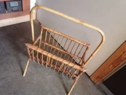 Porte revue osier rotin 1970 1960