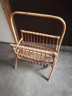 Porte revue osier rotin 1970 1960