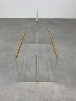 Porte revue plexiglas et laiton années 70 style hollywood regency