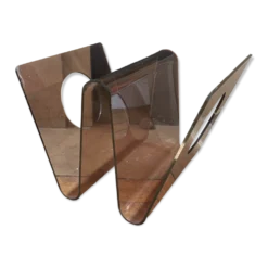 Porte revue plexiglas fumé Michel Dumas / Roche Bobois