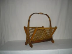 Porte-revue pliant bambou des années 40 - 50