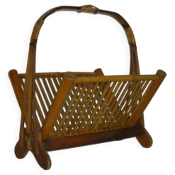 Porte-revue pliant bambou des années 40 - 50