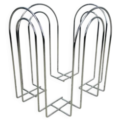 Porte revue postmoderne métal chromé années 80