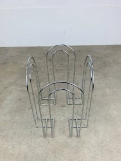 Porte revue postmoderne métal chromé années 80