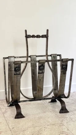 Porte-REVUES Acier BRUTALISTE Vintage