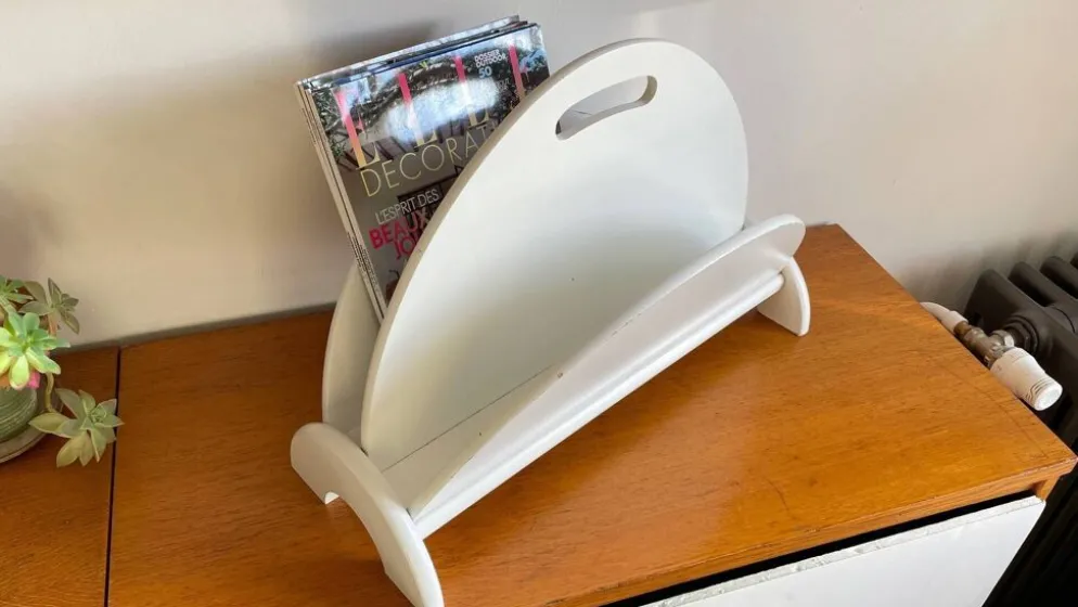 Porte REVUES Blanc Design ANNEES 80