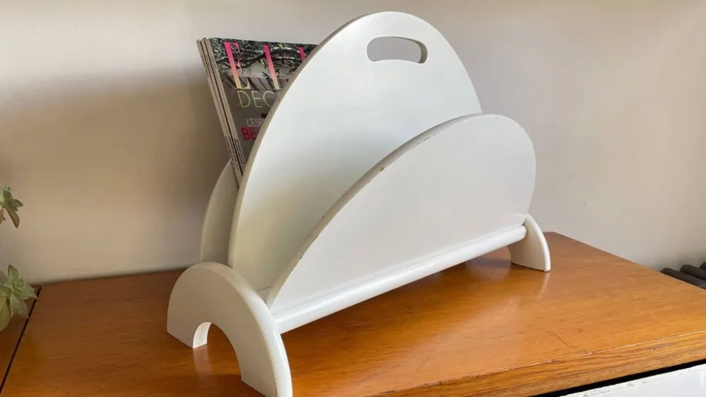 Porte revues blanc design annees 80