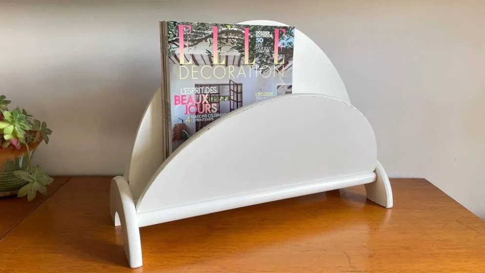 Porte revues blanc design annees 80