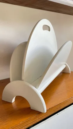 Porte revues blanc design annees 80