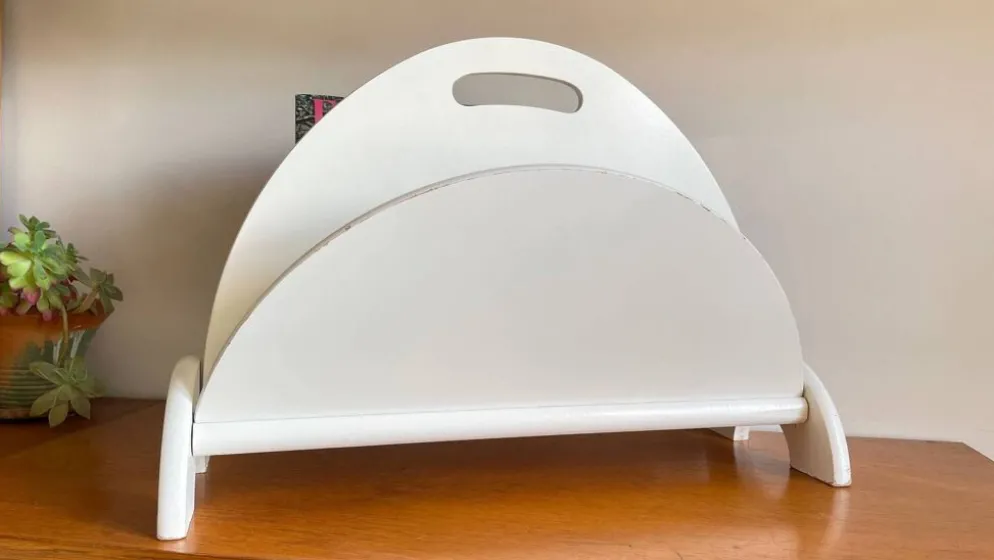 Porte revues blanc design annees 80