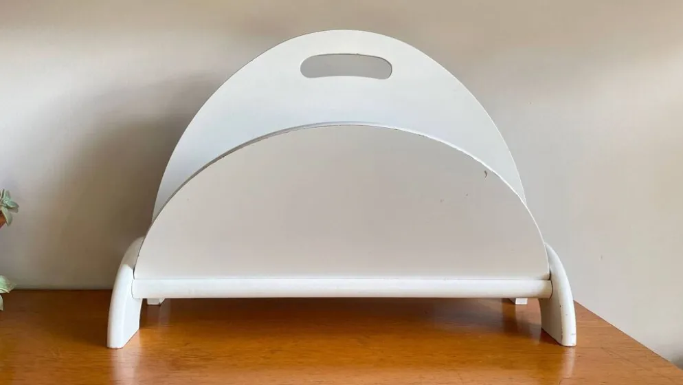 Porte revues blanc design annees 80