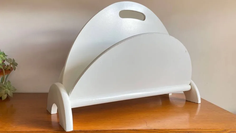 Porte revues blanc design annees 80