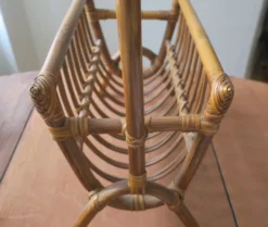 Porte-revues en bambou du milieu du siècle, années 1960
