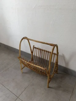 Porte revues en bambou vintage