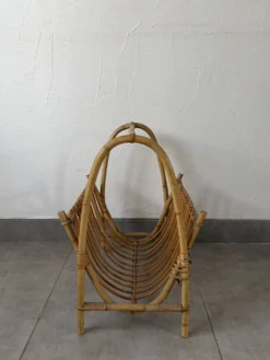 Porte revues en bambou vintage