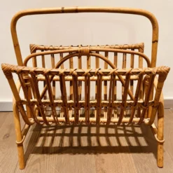Porte-revues en bambou vintage