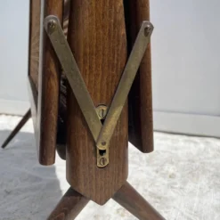 Porte-revues en bois et cannage pieds compas,Cesare Lacca, à années 60