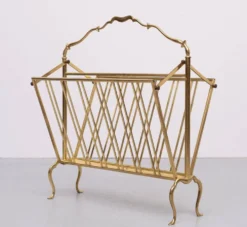 Porte-revues en laiton Maison Baguès, années 1950, France