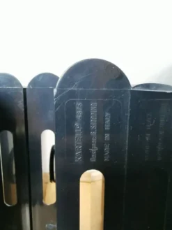 Porte-revues en plastique ABS noir Giotto Stoppino pour Kartell - Italie des années 1970