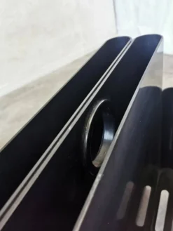 Porte-revues en plastique ABS noir Giotto Stoppino pour Kartell - Italie des années 1970