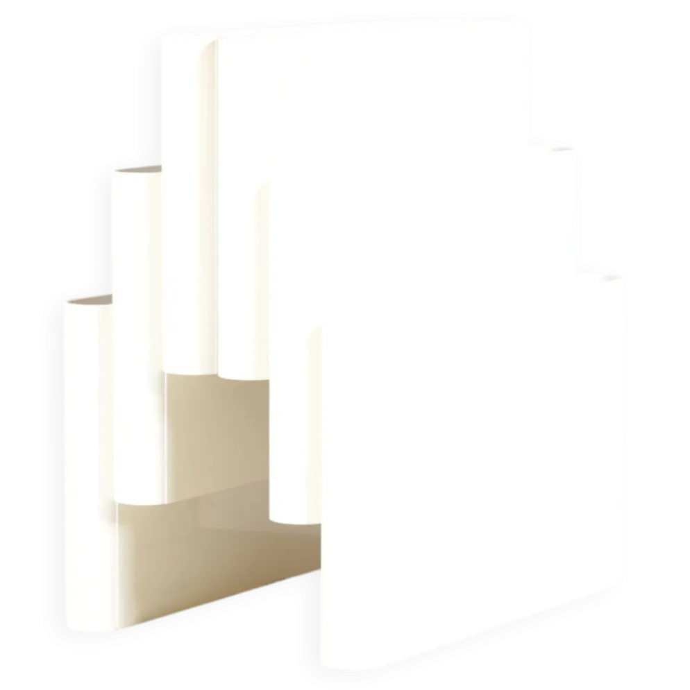 Porte-revues en plastique blanc de grande taille des années 1970 / Giotto Stoppino / Kartell,