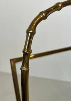 Porte-revues façon faux-bambou en bronze et laiton de la maison Baguès