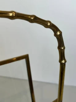 Porte-revues façon faux-bambou en bronze et laiton de la maison Baguès