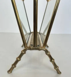 Porte-revues façon faux-bambou en bronze et laiton de la maison Baguès