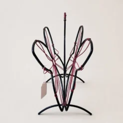 Porte-revues papillon en fil de métal, années 50-60