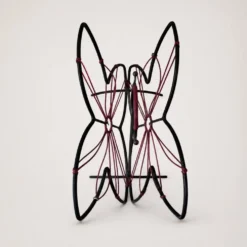 Porte-revues papillon en fil de métal, années 50-60