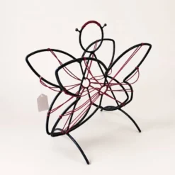 Porte-revues papillon en fil de métal, années 50-60