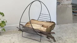 Porte-revues porte-bûches vintage