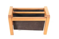 Porte-revues Salling en teck avec cuir