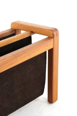 Porte-revues Salling en teck avec cuir