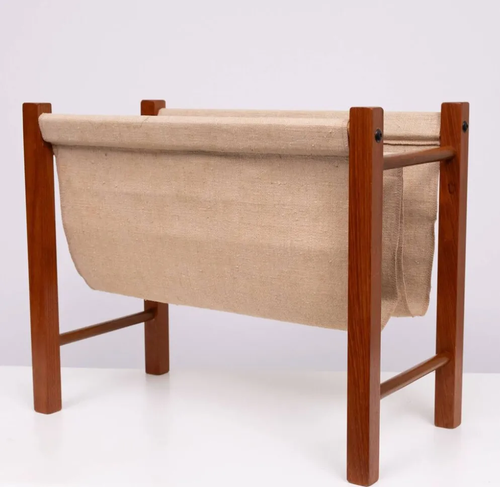 Porte-revues scandinave en teck 1960