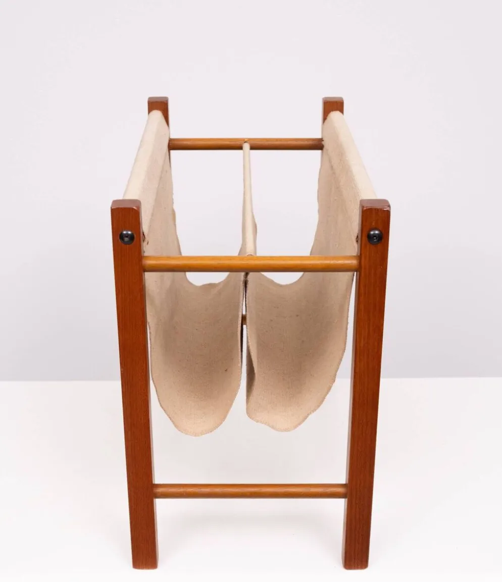 Porte-revues scandinave en teck 1960