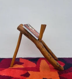 Porte revue style brutaliste bois années 60