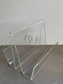 Porte-revues vintage en plexiglas, années 1970