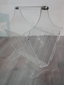 Porte Revues Vintage Plexiglas France 1980s