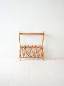 Porte-revues vintage suédois en bambou